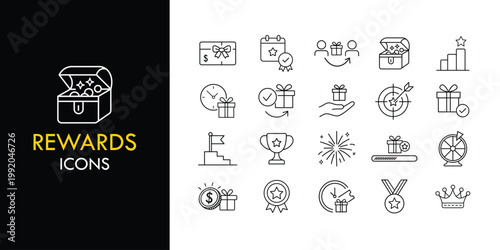 Reviews line icon set, outline feedback and rating icons collection with stars, comments, likes and user evaluation symbols