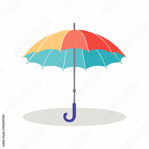 Colorful umbrella with shadow