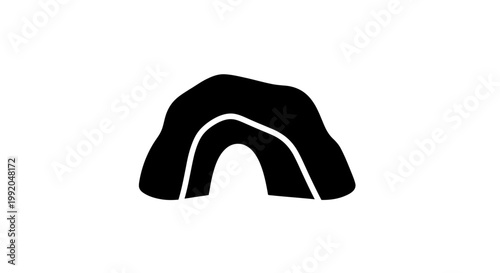 Black mouth guard dental protector.
