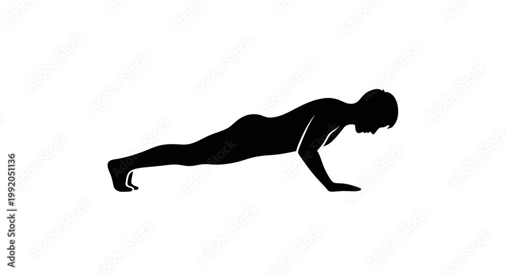 Fototapeta premium Person doing push up exercise.