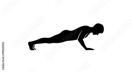 Person doing push up exercise.