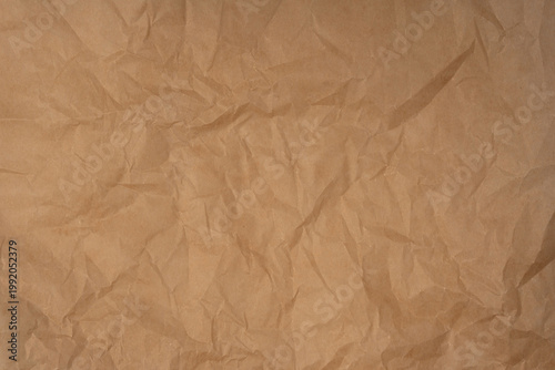 Crumpled paper as background. Top view.