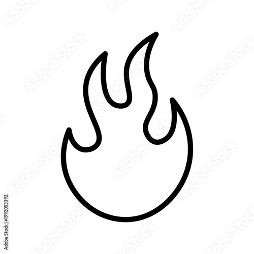 Fire flame icon outline