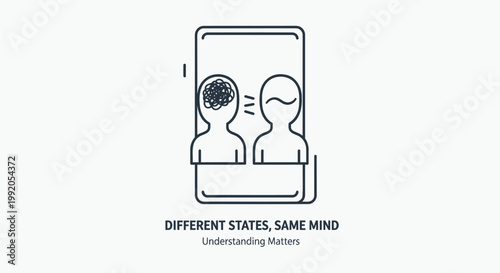 Mindfulness, mental health, brain, and psychology icons, understanding matters