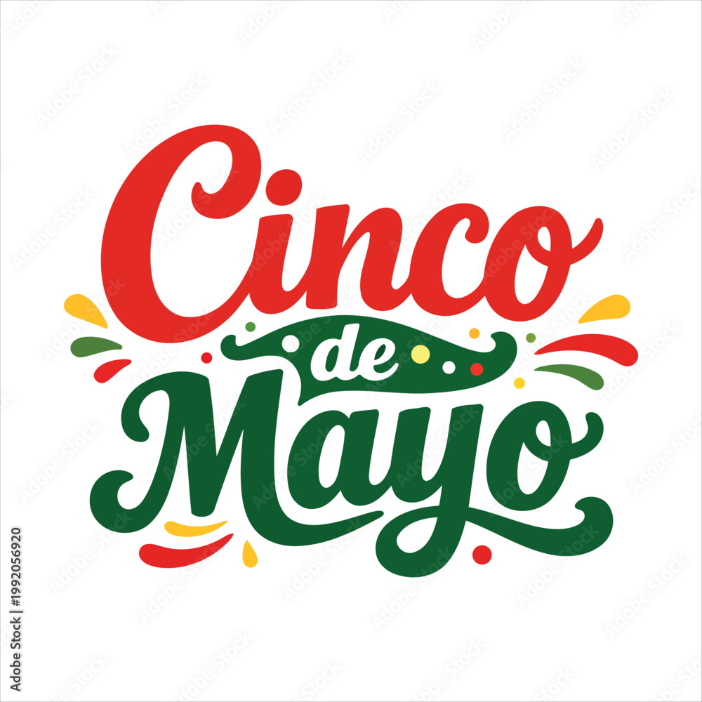 Obraz premium Cinco de Mayo Cute Logo Flat Vector Illustration
