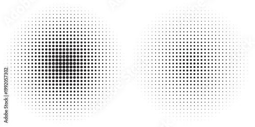 Set of black halftone dots backgrounds. vector modern dots halftone arts