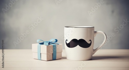 Father's day gift ideas mustache mug present for dad celebrate