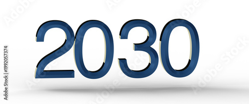 Text 2030 on a white backgr...