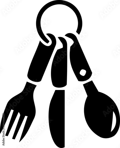 Cutlery set on key ring