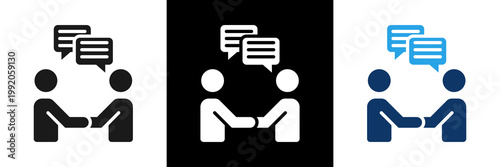 Interpersonal Skills Icon Set Glyph Vector Illustration