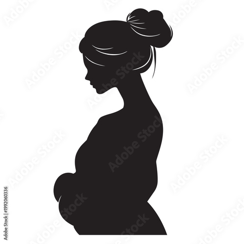 silhouette of pregnant woman