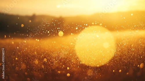 Golden sunlight bokeh abstract nature background for commercial use