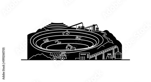 Large Mining Dump Truck Site Operations.