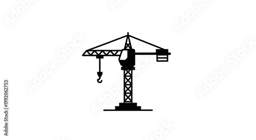 Large tower crane construction equipment machine.