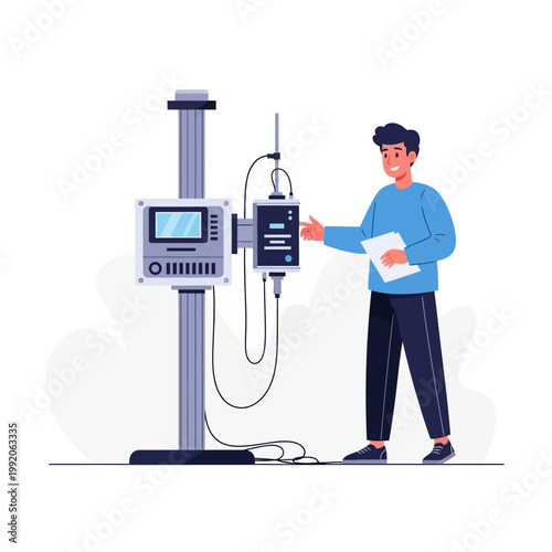 Scientist working with advanced laboratory equipment, conducting research and analysis