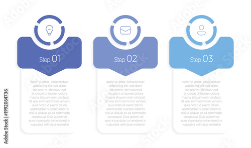 3 distinct stages in a streamlined process, illustrated with icons and arrows for effortless understanding.