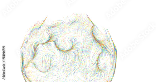 Bilde på lerret Unique artistic abstract image featuring vibrant colorful swirls and lines again