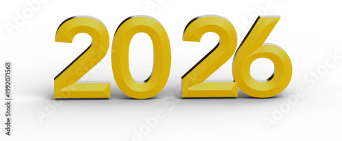 3D render of the year 2026 ...