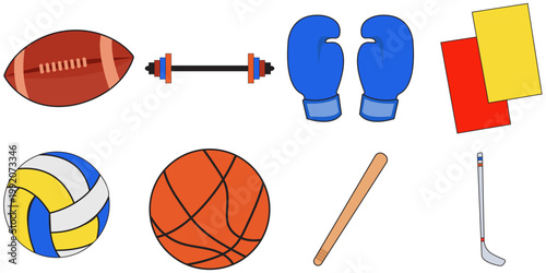 Collections Sport Flat Illustration