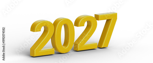 Bold yellow 2027 text on a ...
