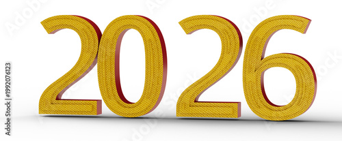 Gold 3D text of the year 20...