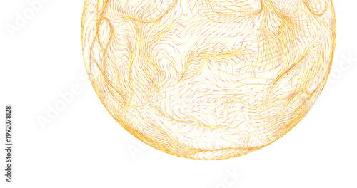 Abstract golden lines form ...