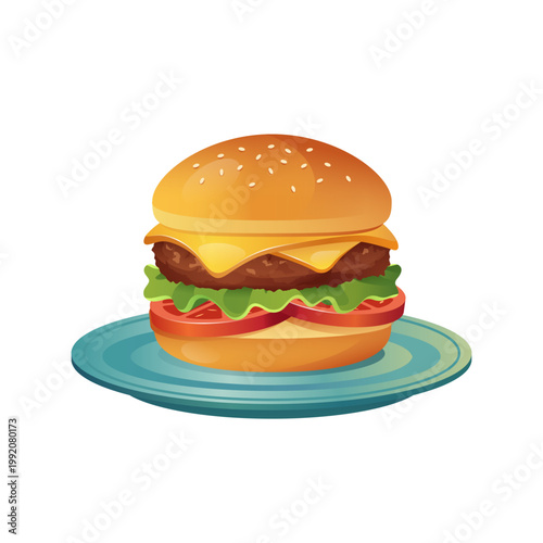 Burger on a Plate