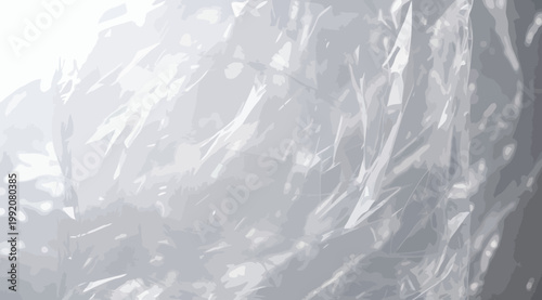 Abstract background with crumpled plastic texture in shades of blue and white