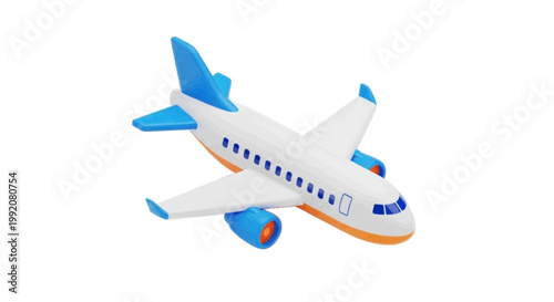 Vector illustration of toy airplane on a transparent background