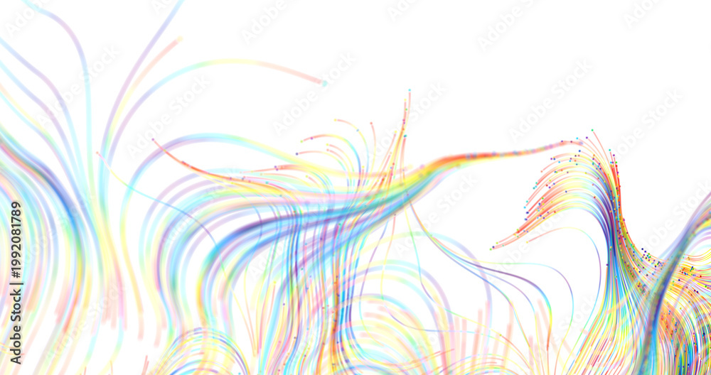 Obraz premium Abstract design of flowing lines and colors creating a sense of movement and energy, perf