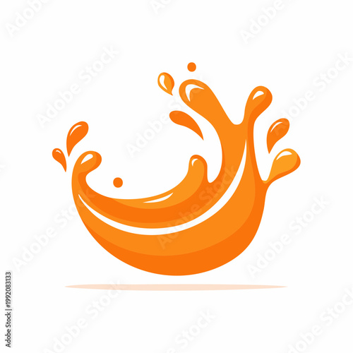Orange juice splash