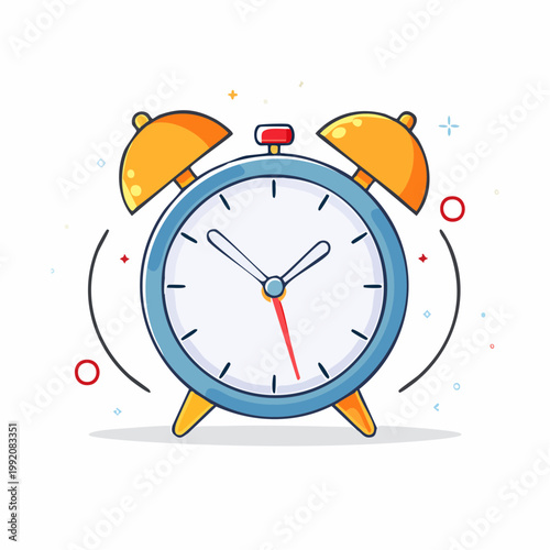 Cartoon Alarm Clock Ringing