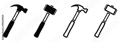 Hammer Design for Industrial and Maintenance Use Vector Illustration.