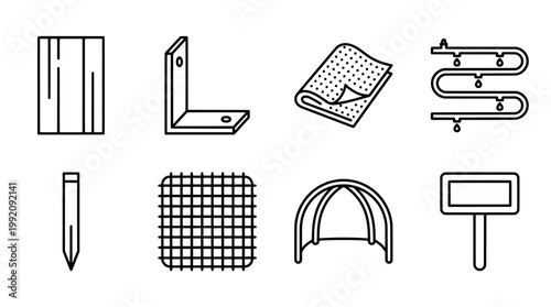 Set of kitchen elements vector icons design for culinary concept
