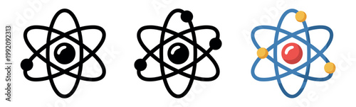 A detailed illustration of atomic structures with protons, neutrons, and electrons