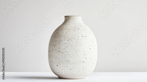 White vase on table elegant white vase displayed on a simple table surface highlighting minimalist decor