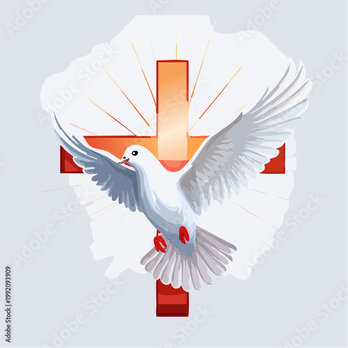 illustration of a flying dove