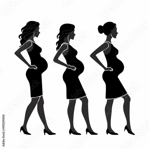 silhouettes of women