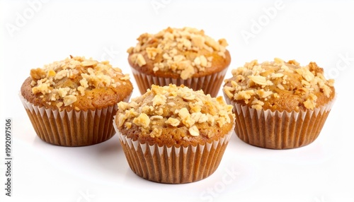baked sweet crumb muffin cupcake with cinnamon streusel topping