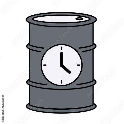 Time Is Money Oil Barrel Clock Symbolizes Energy Crisis Deadline Or Investment Opportunity