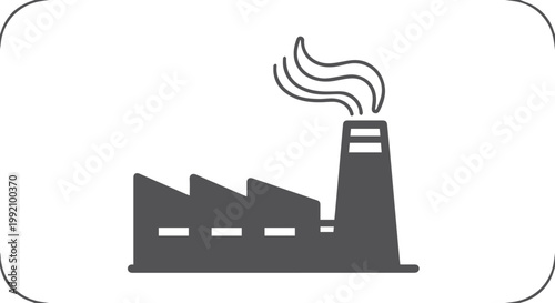 Black factory with smoke coming from chimney