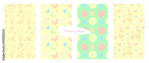 Adorable Cartoon Animal Patterns for Baby and Kids Design