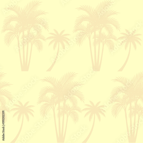 Soft Tropical Palm Tree Seamless Pattern