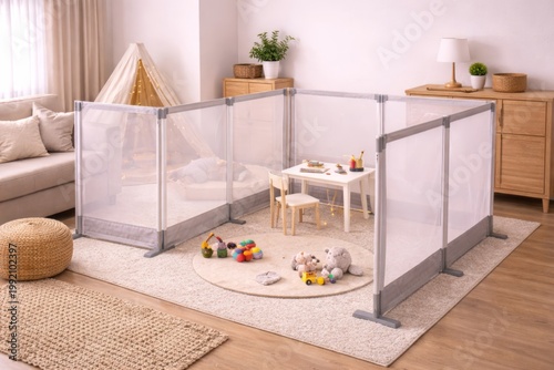 Safe Indoor Playpen Setup in Living Room