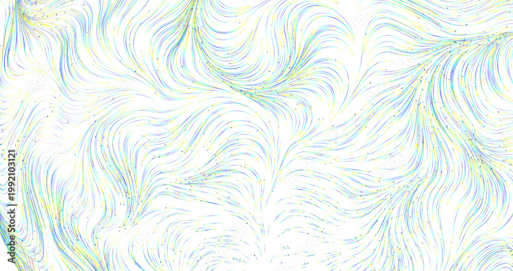 Fototapeta premium Abstract artwork featuring flowing lines in cool colors, perfect for modern designs and c