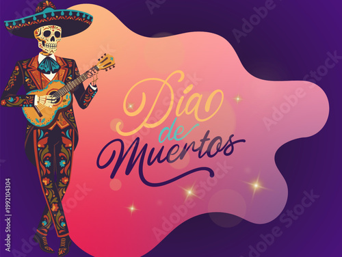 vector illustration of a dia de los muertos or day of the dead Poster