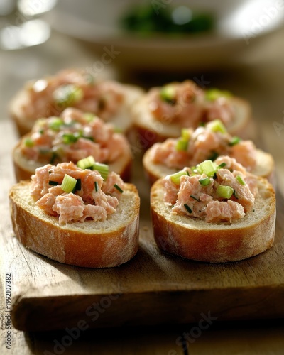 Grilled Salmon and Cucumber Bites Served on Artisan Sourdough