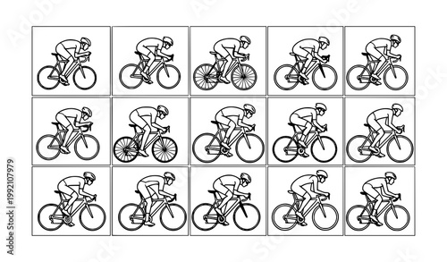 Fitness exercise grid vector with people doing pull ups push ups and stretching black and white