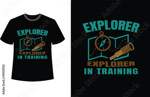 Cute Baby T-shirt Vector Design Template with Hand Drawn Illustration for Kids Apparel 