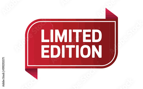 A vibrant red label displaying the words limited edition in white